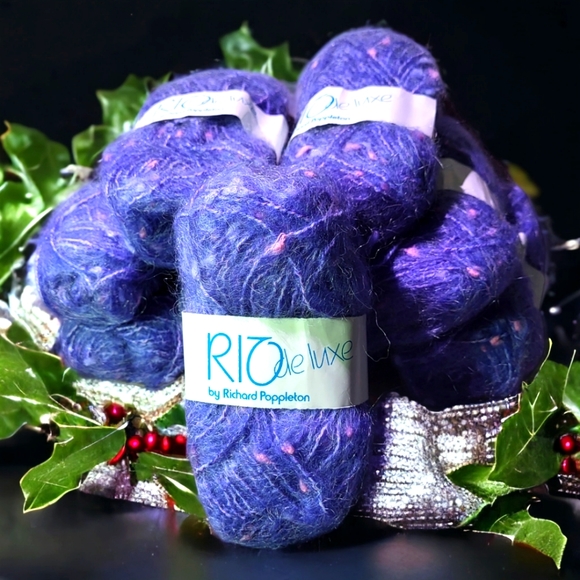 9 skeins Richard Poppleton ~ RIO Deluxe Yarn ~ Dye 5577 Shade 790~ Lilac/Pink - Picture 3 of 7